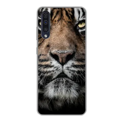 Produktbild von MuchoWow® Handyhülle Schutzhülle Hülle für Samsung Galaxy A30s Tiger - Nahaufnahme - Tier Silikon Softcase Handy Hülle - Karteninhaber