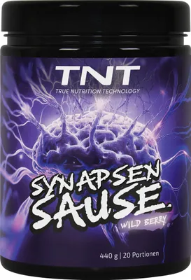 Produktbild von TNT Synapsensause - Wild Berry (440g) - Trainingsbooster mit 200mg Koffein und 200mg Koffein aus 2g Guarana - 8g L-Citrulline