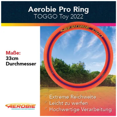Produktbild von Aerobie Pro Flying Ring Wurfring, Durchmesser 33 cm, blau