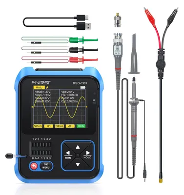 3-in-1 Oszilloskop, 500 kHz, 10 MSa/s, Signalgenerator, Transistortester