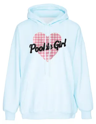 Produktbild von Damen Strickhoodie mit Kapuze und Kordelzug, Kängurutasche, blau, Größe S