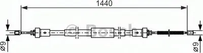 Produktbild von BOSCH Handbremsseil Seilzug Feststellbremse für RENAULT Clio III Schrägheck (BR0/1, CR0/1) Hinten Links 1 987 482 383