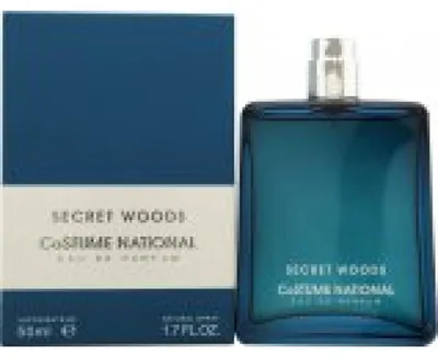 Productafbeelding van CoSTUME NATIONAL PARFUMS Secret Woods, mannenparfum, 50 ml, met topnoten van bergamot, grapefruit en jeneverbes, hartnoten van muskaatnoot en saffraan, en basisnoten van styrax, leer, patchouli, sandelhout, vetiver. Spray