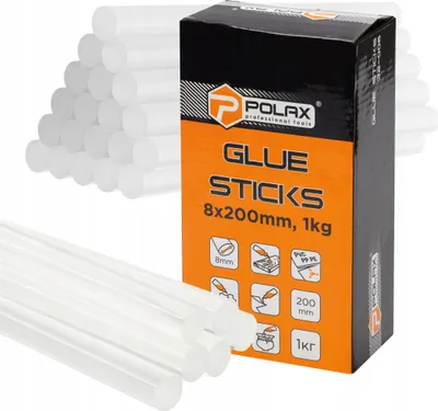 Zdjęcie produktu dla Klej do pistoletu na gorąco wkłady 8х200 mm 1kg Polax