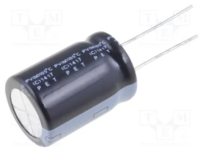 Produktbild von 1x Kondensator: elektrolytisch 450VDC 47uF Ø18x25mm THT ±20% PV2W470MNN1825 Elekt