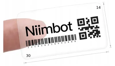 Produktbild von EDIBAZZAR | Transparente Aufkleber 14x30mm 205 Stück NIIMBOT für B18