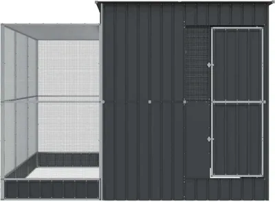 Zdjęcie produktu dla vidaXL Woliera z nadstawką srebrna 290 x 303 x 216 cm stalowa
