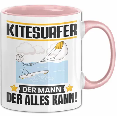 Produktbild von Kitesurfer Tasse Geschenk für Kitesurfer Der Mann Der Alles Kann Geschenkidee zum Geburtstag (Rosa)