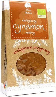 Cynamon cejloński mielony eko Dary Natury 50g ekologiczne przyprawy