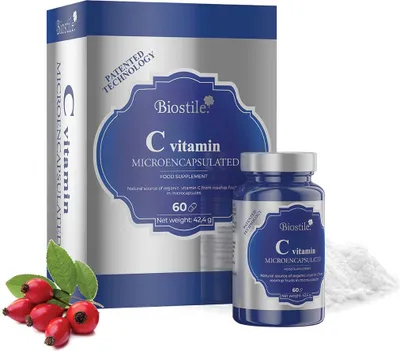 Image de Biostile C Vitamine C microencapsulée – Vitamine C issue de cynorrhodons pour l'énergie et l'immunité