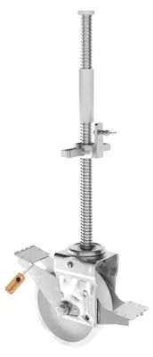 Produktbild von 4 x Gerüstrolle 500 mm Lenkrolle und Spindel Ø38 mm 200 x 50 mm (1000 kg) mit Bremse