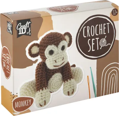 Produktbild von Craft ID Affen-Häkelset