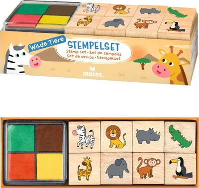 Image de moses Verlag STEMPELSET WILDE TIE WILDE TIERE WILDE TIERE