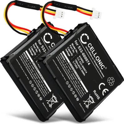 Image de CELLONIC 2x Batterie pour Casque micro Compatible avec Logitech G930, F540, 533-000074 - (700mAh, 3.7V)