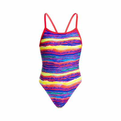 Produktbild von Funkita Badeanzug Mädchen Crystal Wave mit V-förmigem Trägersystem, Kinder Größen:152
