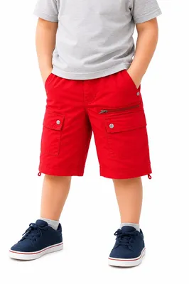 Produktbild von 83242 Blue Seven Jungen Hose & Bermuda 2in1 ROT 92 – 100% Baumwolle