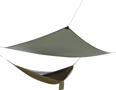 Produktbild von Tragbare Camping-Hängematte, Tragfähigkeit 200 kg, Plane Größe 2,3 m x 2,1 m, Hängematte Größe 2,9 m x 1,4 m, grün
