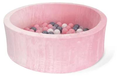 Imagen del producto de Rosa piscina de pelotas para niños - Diámetro 90 cm - Paredes de espuma suave - Funda lavable - Juguete educativo a partir de 1 año - Bolas no incluidas [DA00434A]