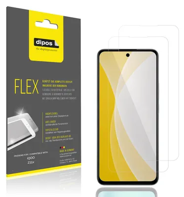 Image de 2x Film de protection d'écran pour iQOO Z11x, recouvre 100% de l'écran, dipos Flex