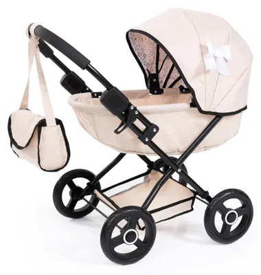 Image de Bayer Design 12775AA, poussette pour poupées Cosy, avec panier intégré, pliable, comprenant une couverture, un coussin et un sac