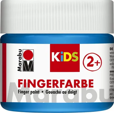Produktbild von Fingerfarbe Kids - 100 ml blau. Packung mit 4 Stück