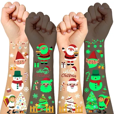 Productafbeelding van Tatoeages voor kinderen, lichtgevend, adventskalender met 15 vellen