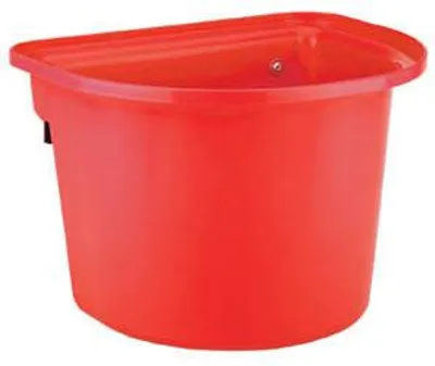 Productafbeelding van Kerbl Voerbak Met Ophanghaken Halfrond 12L Rood