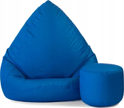 Obrázek produktu pro Sedací vak XXXL + podnožník tmavé modrý do interieru na terasu nebo zahradu