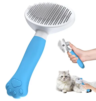 Produktbild von Zivacate Katzenbürste Hundebürste [Ergonomischer Griff & Ein-Klick-Reinigung] We