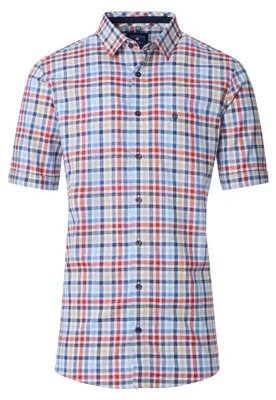 Produktbild von Redmond - Comfort Fit - Herren Freizeithemd Kurzarm (251070999), Größe:XXL, Farbe:Rot(50)