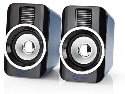 Produktbild von Nedis Gaming-Lautsprecher - Lautsprecherkanäle: 2.0 - Stromversorgung über USB - 3.5 mm Stecker - 30 W - RGB - Lautstärke-Regler