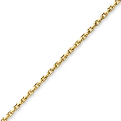 Produktbild von 2,5mm Kette Collier Ankerkette aus 750 Gold Gelbgold 50cm, Goldkette