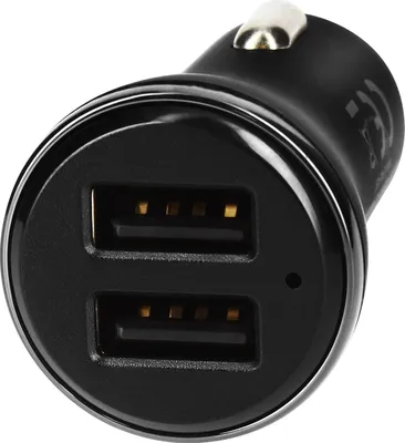 Image de Allume-cigare universel Chargeur de voiture 2x sortie USB 2.1A - Noir