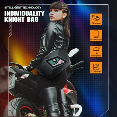 Image de LED Knight Pack Motorcycle Riding Luminous Shoulder Single Crossbody Hardshell Bag