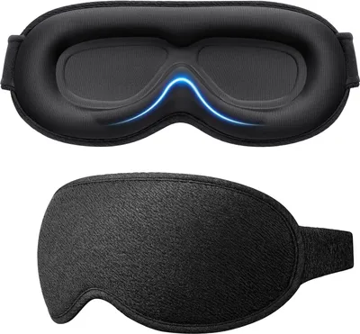 Produktbild von Sleeping Mask for Men and Women, Breathable 3D Sleeping Mask for Side Sleepers, 100% Light Blocking, Comfortable & Ergonomic Design with Memory Foam Eye Mask for Travel