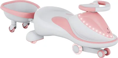 Image de Tulano Focus 55 Voiture à glisser rose avec remorque, roues à LED, musique, volant 360°, à partir de 3 ans, jusqu'à 100 kg