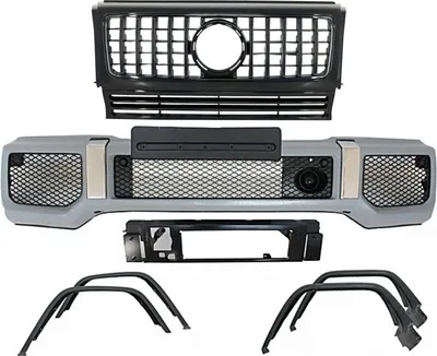 Produktbild von Frontstoßstange Kotflügelverbreiterung Radkästen Gitter für Mercedes G W463 89-18 G65 Look.