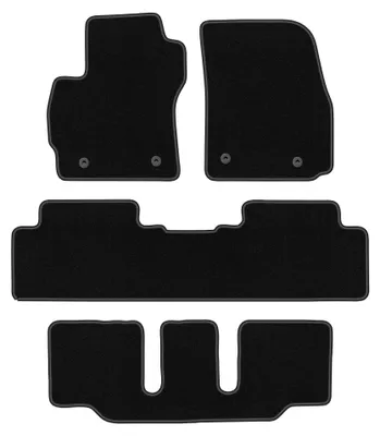 Obrázok produktu pre Velúrové autokoberce pre: Mazda 5 I 2005-2010 (7 miest) – sada 4 ks, čierne, na mieru – Wielganizator BASIC