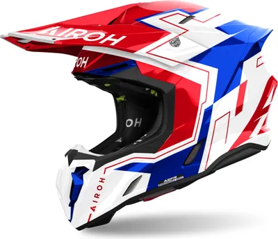 Produktbild von Crosshelm Schutzhelm Motorradhelm AIROH Twist 3.0 Dizzy Weiß Blau Rot Größe XS