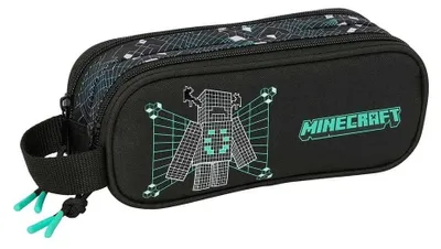 Produktbild von Safta Double Minecraft Screen Mäppchen Schwarz Mann Schwarz One Size