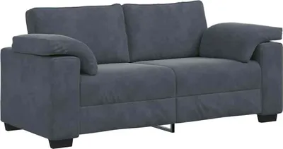 Zdjęcie produktu dla Sofa dwuosobowa Ciemnoszara 180x77x82 cm Aksamit