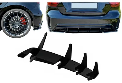 Imagen del producto de Extensión difusora para parachoques, compatible con Mercedes Clase A W176 A45, modelos de 2015 a 2018.