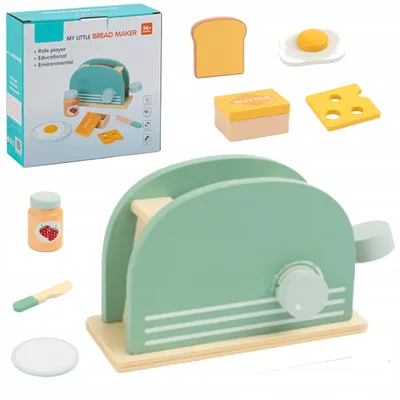 Produktbild von Holztoaster für Kinder mit Toastzubehör Frühstücksset