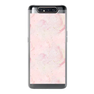 Produktbild von MuchoWow® Handyhülle Schutzhülle Hülle für Samsung Galaxy A80 Marmor - Rosa - Glitter - Gold - Muster Silikon Softcase Handy Hülle - Schutzdeckel