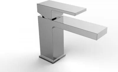 Zdjęcie produktu dla Bateria umywalkowa stojąca niska ceramiczna Laveo Kvadrato chrom