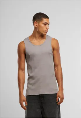 Image de Urban Classics Tank-Top Herren Washed Rib Tanktop grau Basics 100% Baumwolle S
