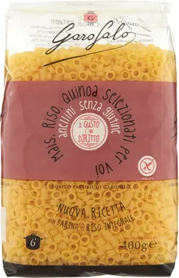 Produktbild von 12x Anellini 400g senza Glutine Glutenfrei pasta nudeln + Italian Gourmet polpa 400g