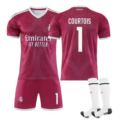 Produktbild von #1 COURTOIS Real Madrid away game,26-27 football jersey for Kids and Adults SIZE:20