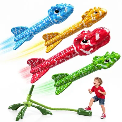 Produktbild von Dinosaurier Spielzeug ab 4 Jahre Garten Camo Raketen Spielzeug für Kinder