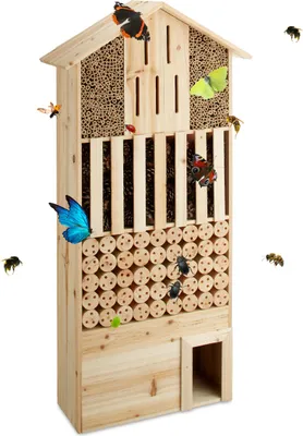 Produktbild von relaxdays Insektenhotel braun 57,0 x 24,0 x 118,0 cm